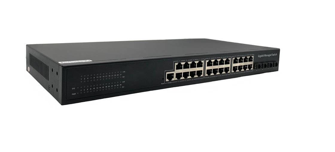 4 διακόπτης MSG8424 24 σημείο εισόδου PSE Ethernet βιομηχανικής διαχείρισης SFP BaseTX