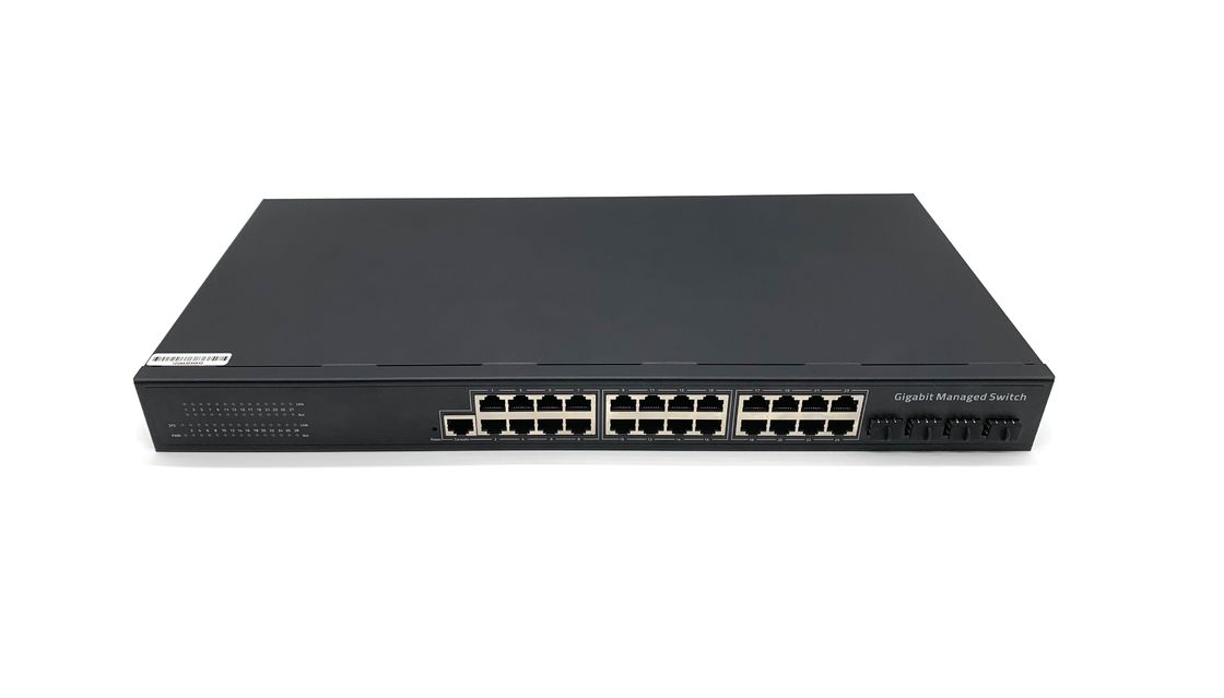 4 διακόπτης MSG8424 24 σημείο εισόδου PSE Ethernet βιομηχανικής διαχείρισης SFP BaseTX