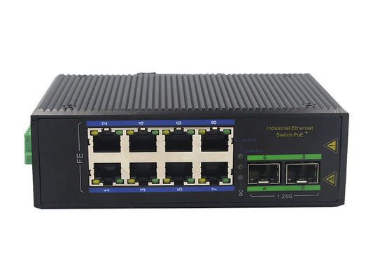 8 βιομηχανικός Ethernet διακόπτης MSG1208F λιμένων 10Base-τ 3W IP40