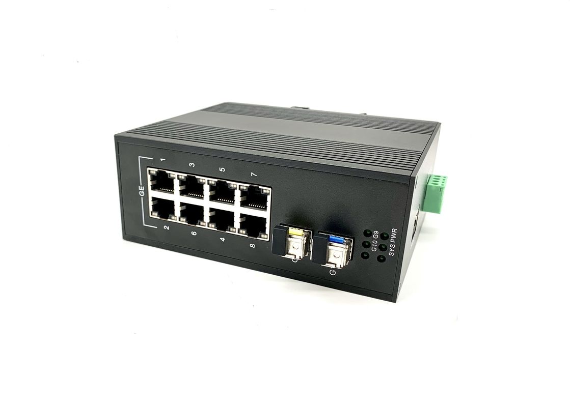 Το Gigabit διαχειρίστηκε το βιομηχανικό διακόπτη Ethernet, βιομηχανικός διακόπτης 8 σημείου εισόδου λιμένας