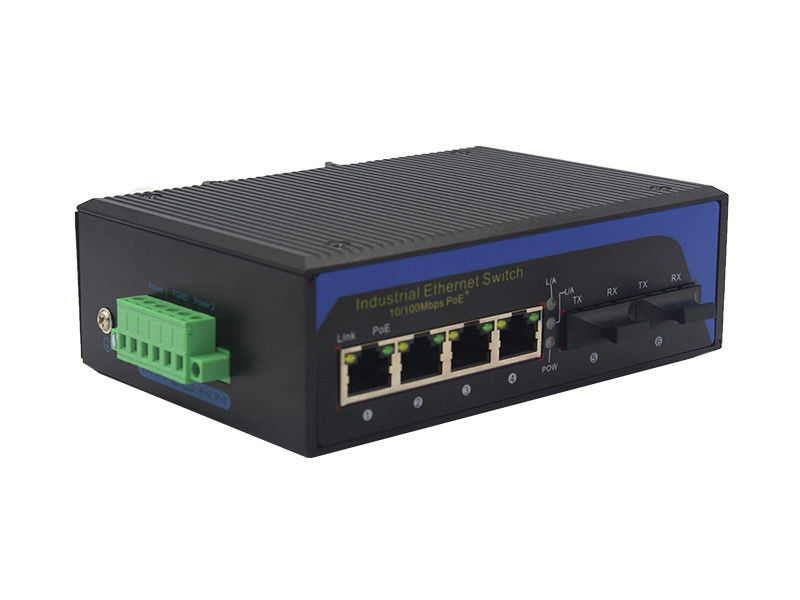 λιμένας 2 100Base-Χ βιομηχανικός διακόπτης MSE1204P 100M Ethernet