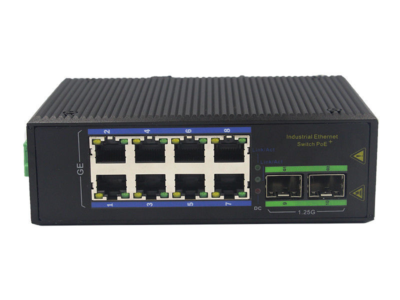 MSG1208P 100Base-τ RJ45 1000M βιομηχανικός Ethernet διακόπτης 3W σημείου εισόδου